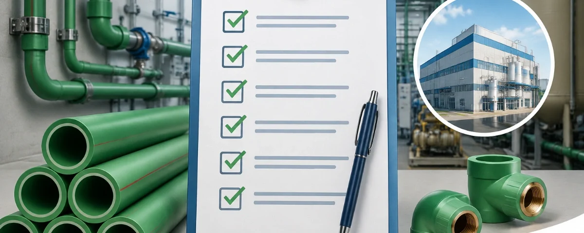 Checklist การเลือกซื้อท่อ PPR สำหรับโรงงานและอาคาร
